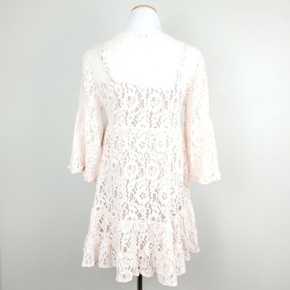 Guess Pink Capri Lace Boho Embroidered Dress - Picture 4 of 7